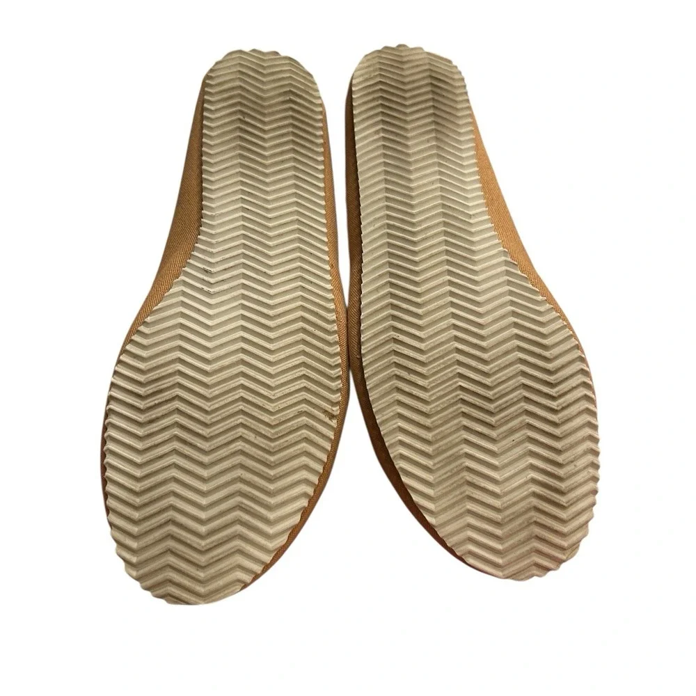 Nautica Canvas Slip On Boat Shoes Women's Size 6M Light Brown Rope Accents